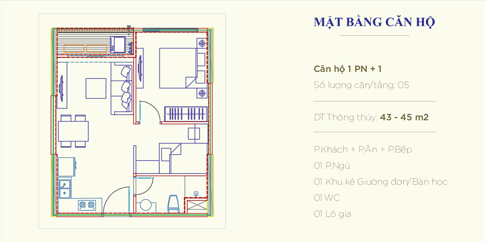 CĂN HỘ 01PN+1