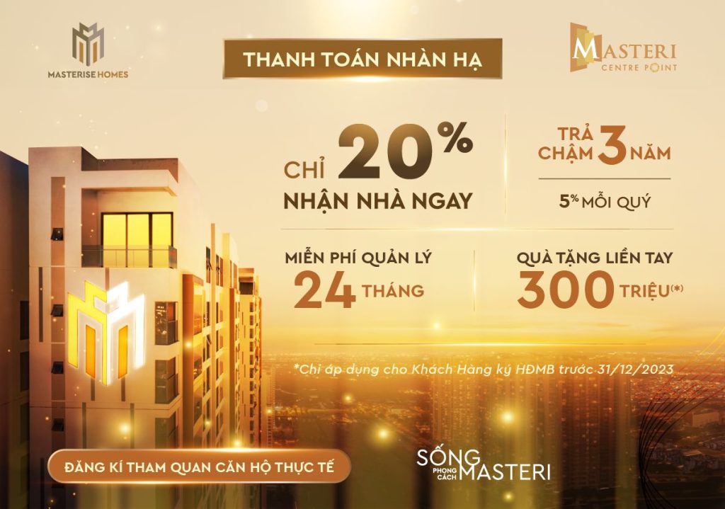 chính sách ưu đãi Masteri Center Point